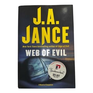Web of Evil by J.A. Jance Hardcover Book Mystery Thriller Suspense Fiction Novel